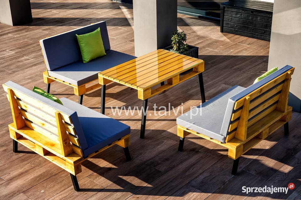 Meble ogrodowe z palet gastronomia ogród wysyłka śląskie Żory sprzedam