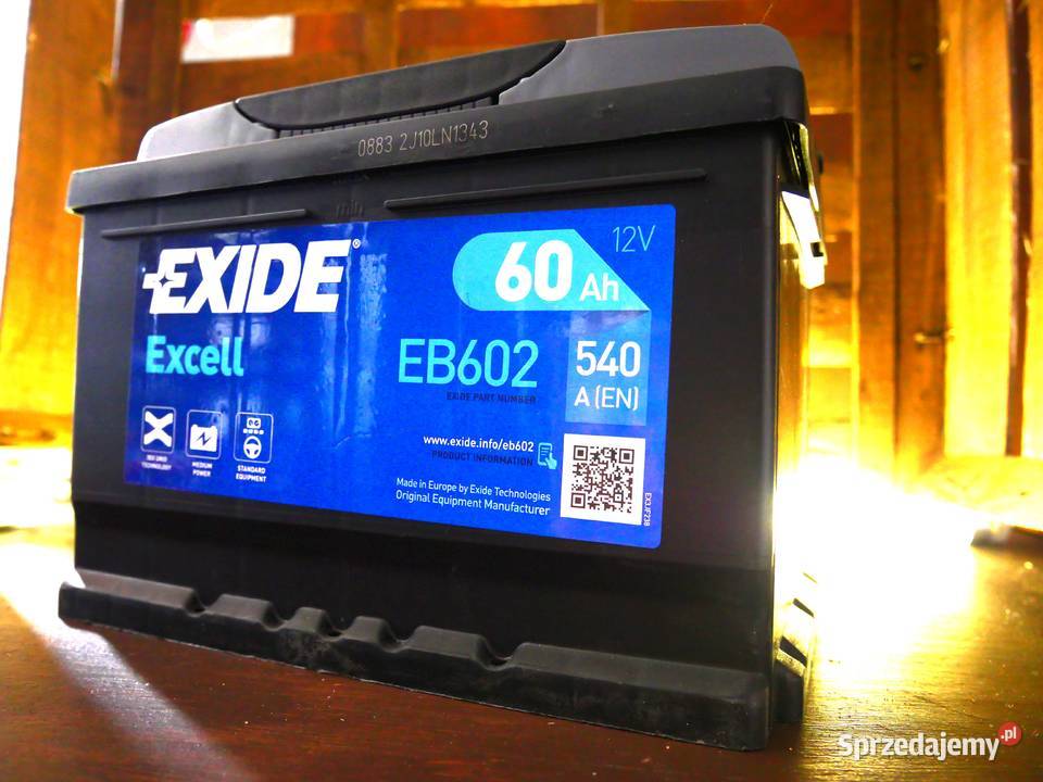 Akumulator Exide Excell 60Ah 540A EB602 EN PRAWY Grębiszew