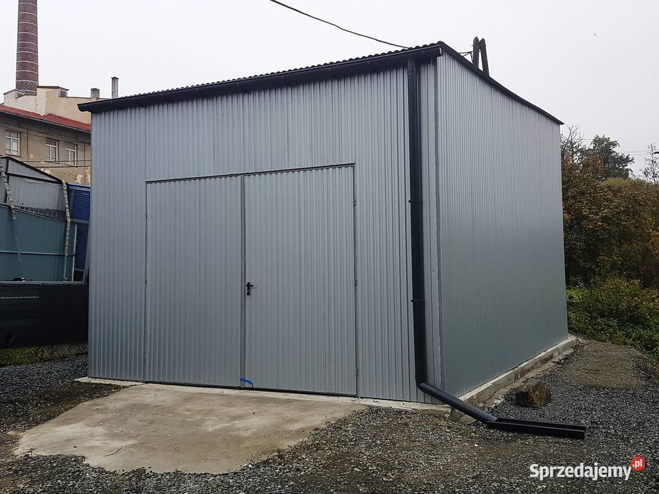 Blaszana montowana hala 5x7m srebrna