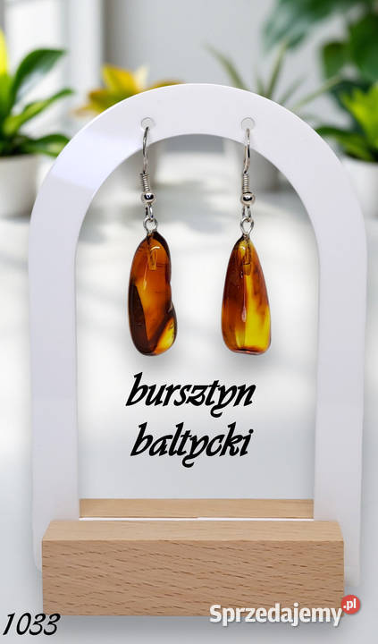 Kolczyki z BURSZTYNU bursztyn bałtycki bryłki Kolczyki Warszawa