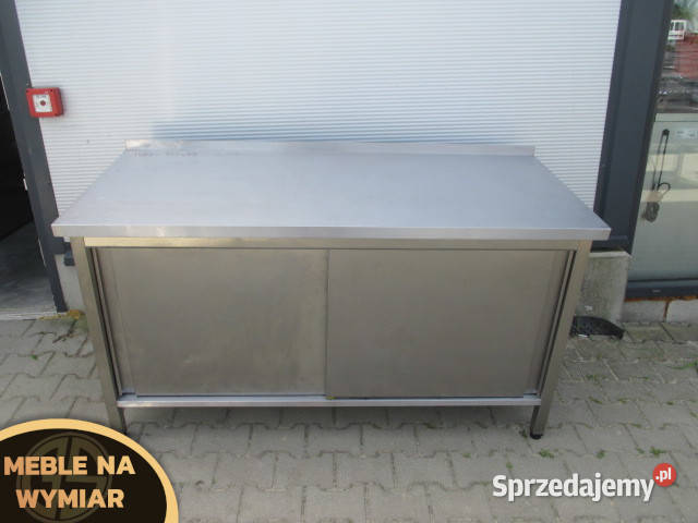 Stół Drzwi Suwane z 2 Półkami 160x70x85 Ostrów Wielkopolski