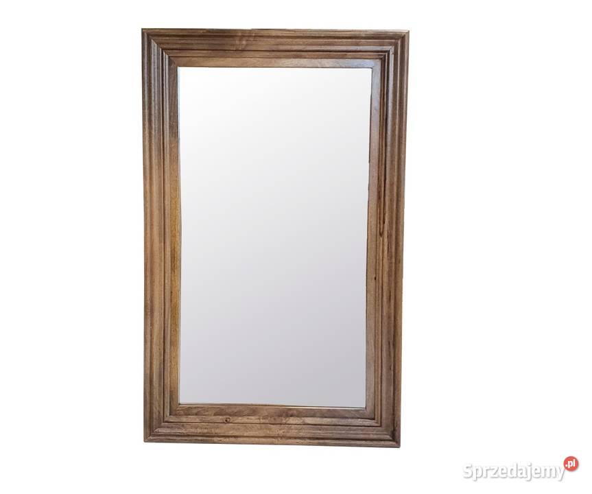 Drewniane ozdobne lustro 140x90 frezowana rama lubelskie Lublin