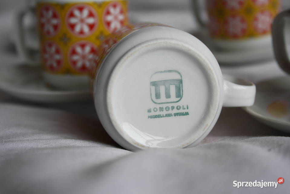 FILIŻANKI EKSPRESSO MONOPOLI PORCELLANA DITALIA