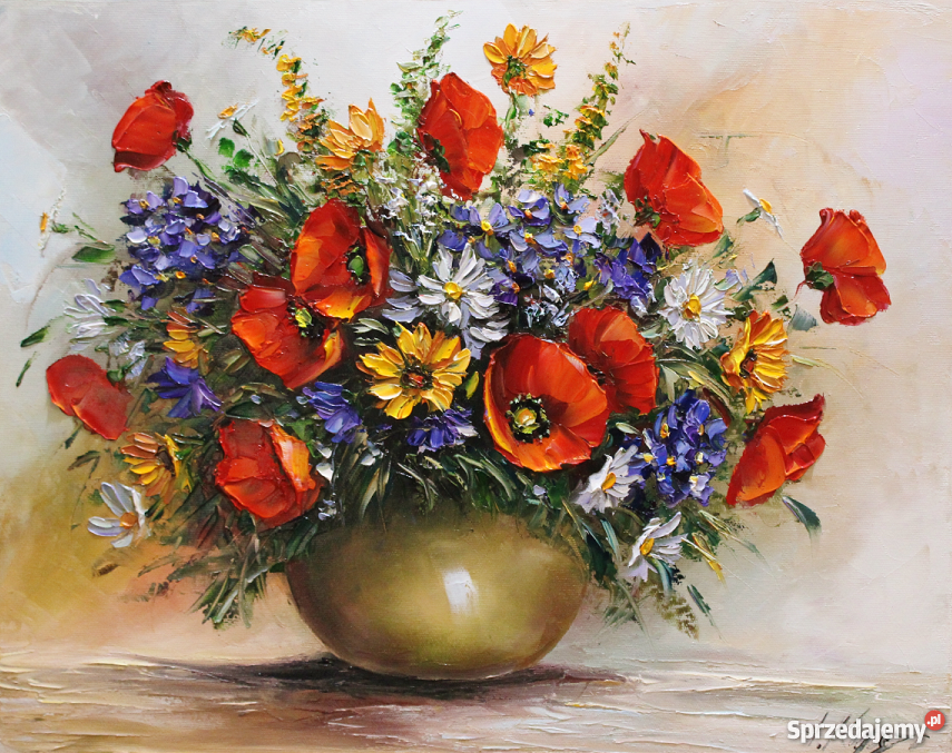 AKarpezo Obraz Olejny BRATKI 40 x 50 GRUBA Opole