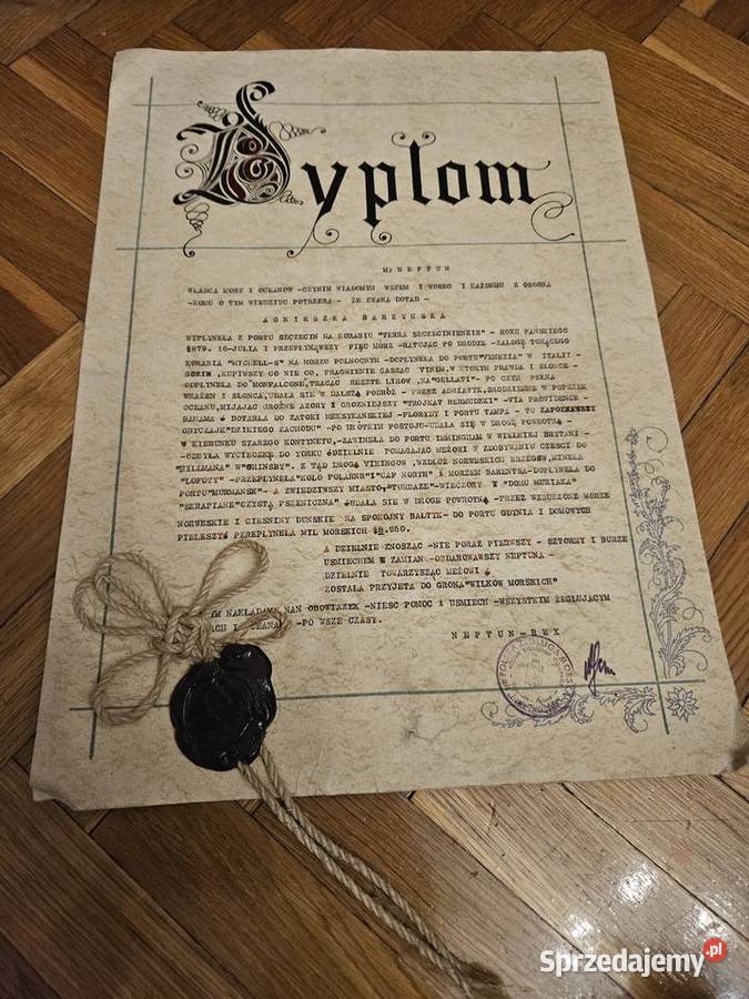 Dyplom prl orginal pomorskie Rumia