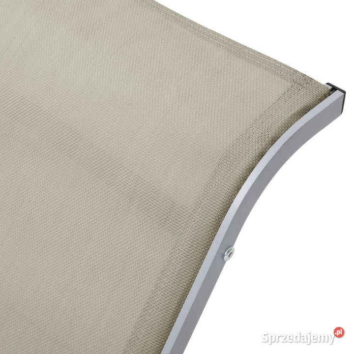 Leżaki ze stolikiem 2 aluminium kremowe WM310536 Warszawa