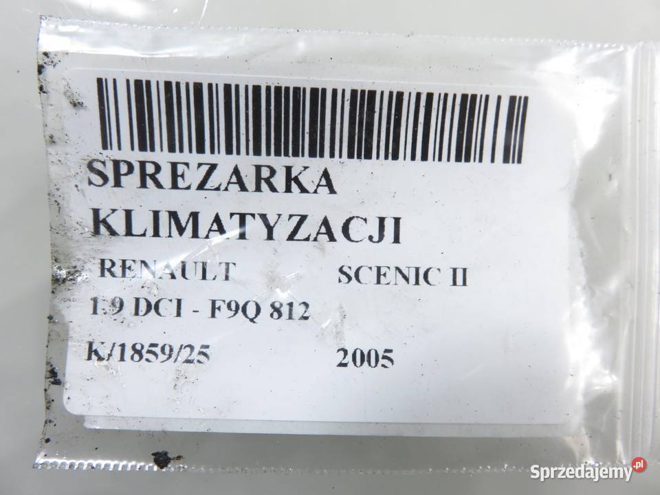 KOMPRESOR KLIMATYZACJI RENAULT SCENIC II 19 DCI osobowe Kompresory klimatyzacji