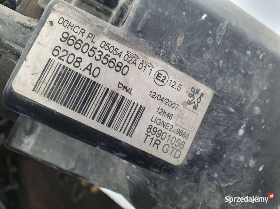 LAMPA LEWA PRZÓD PEUGEOT 206 9660535680 Lipno