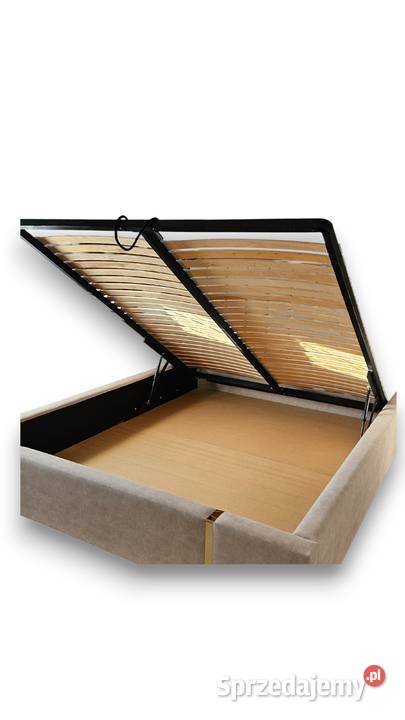 Łóżko ARIA II drewniane kremowe wenge 140x200 Łóżka Poznań