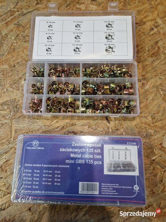 Opaski zaciskowe sprężynowe obejmy metalowe 135 Głogowa