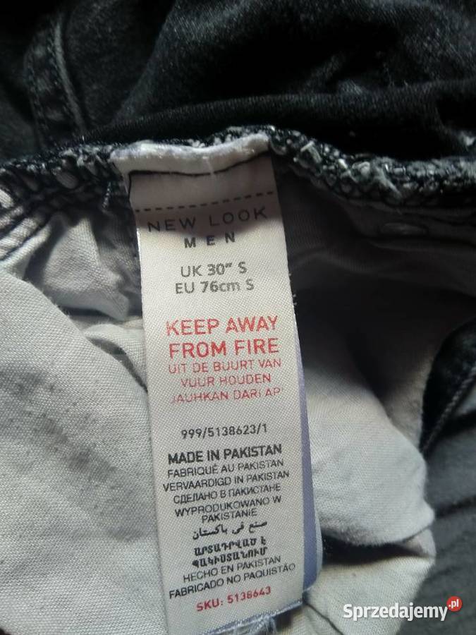 Ciemno szare spodnie z przetarciami Look Men