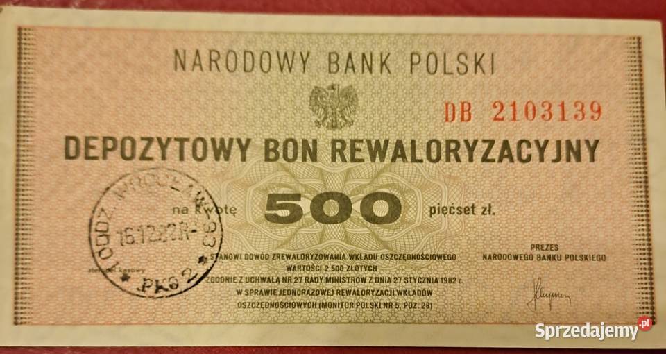 Depozytowy bon 500 Wrocław