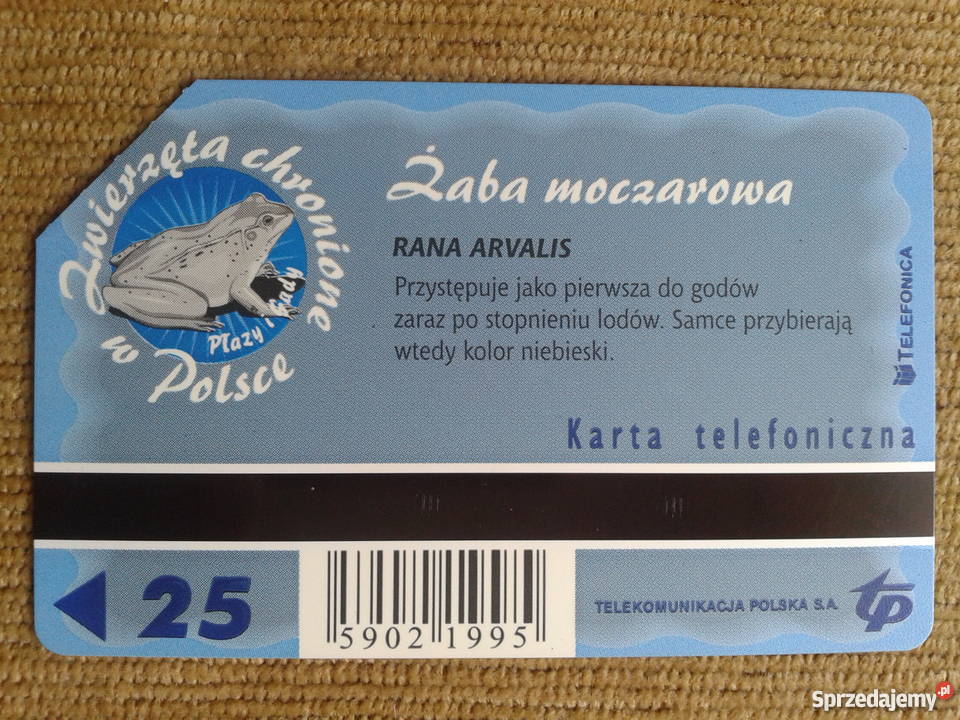 ŻABA MOCZAROWA Pocztówki i karty telefoniczne Piszczac