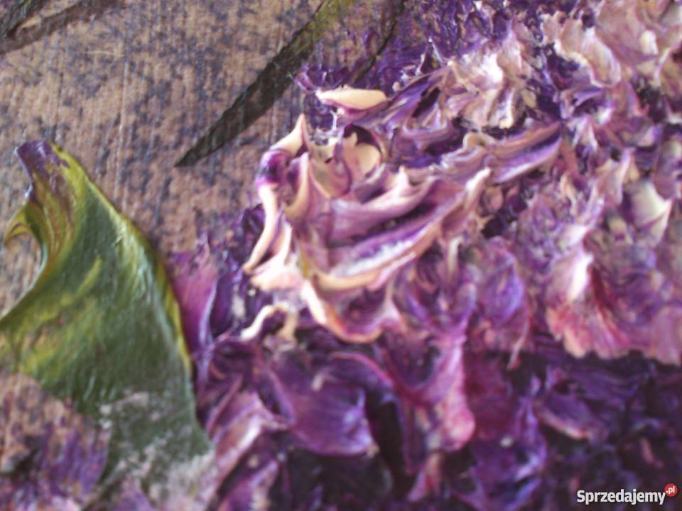 sprzedam obraz olejny 50x735 Bzy w wazonie Warszawa sprzedam