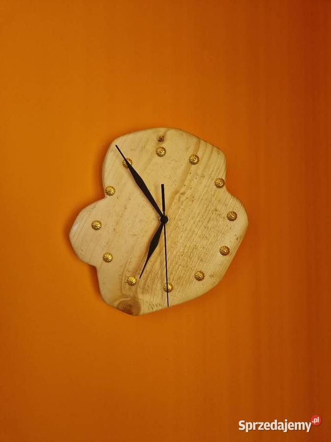 Zegar ścienny drewniany ręcznie wykonany ścienny Dzierżoniów