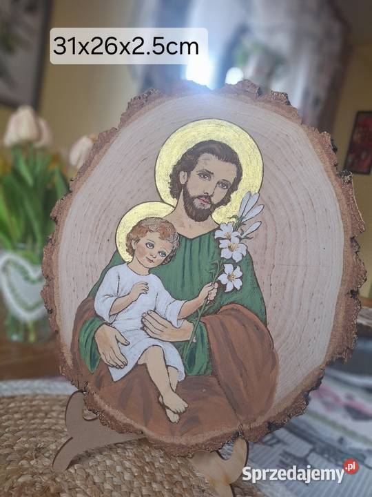 Obraz malowany ręcznie Św Józef Strzyżów