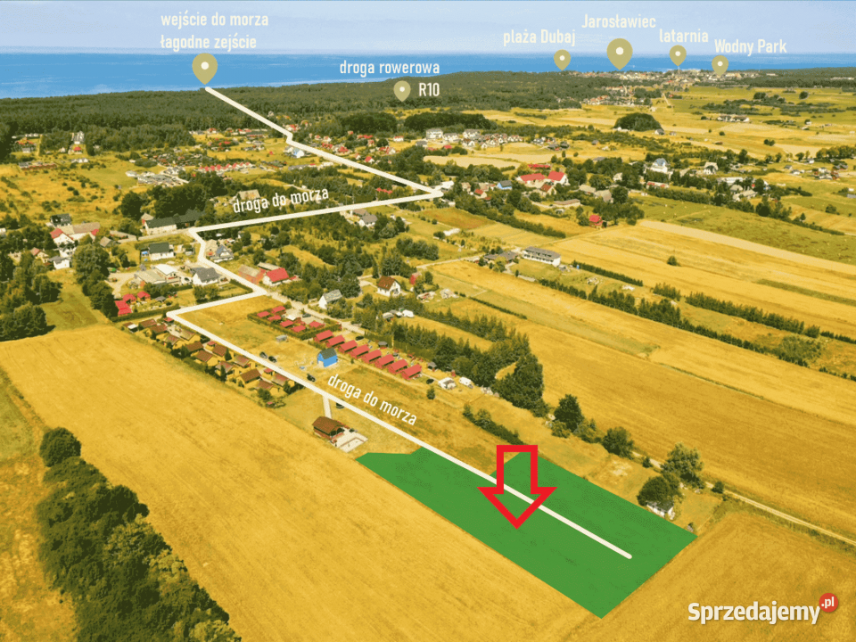 Działka budowlana morzem w Rusinowie Postomino