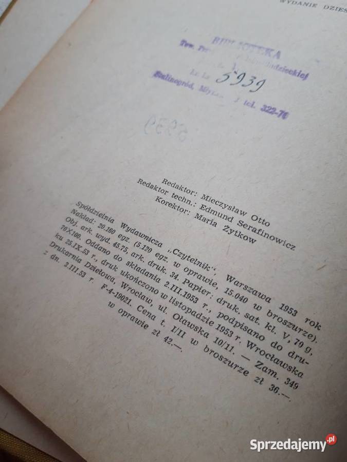 Noce i Dnie Maria Dąbrowska tom 1 CZYTELNIK 1953 śląskie Bielsko-Biała