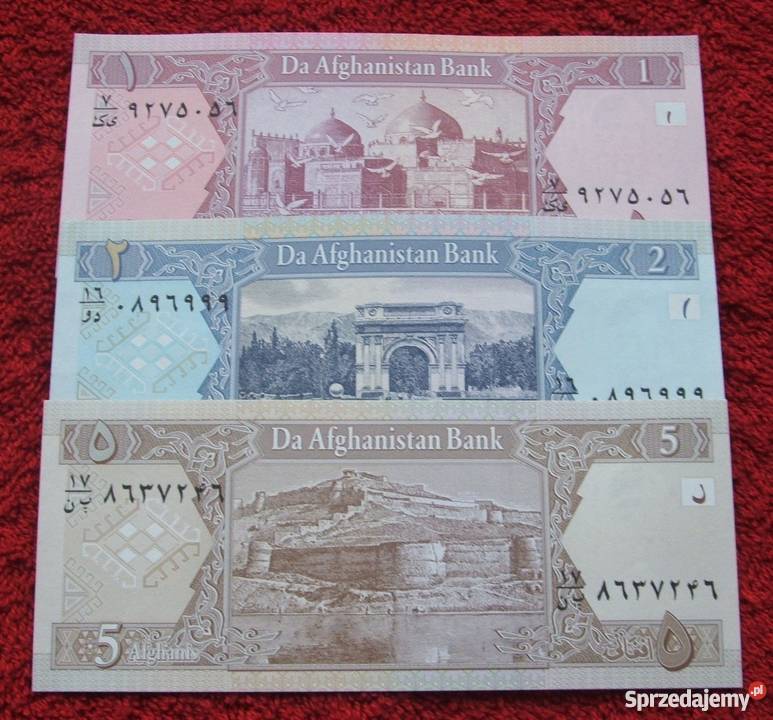 AFGANISTAN Kolekcjonerskie Banknoty Zestaw 3