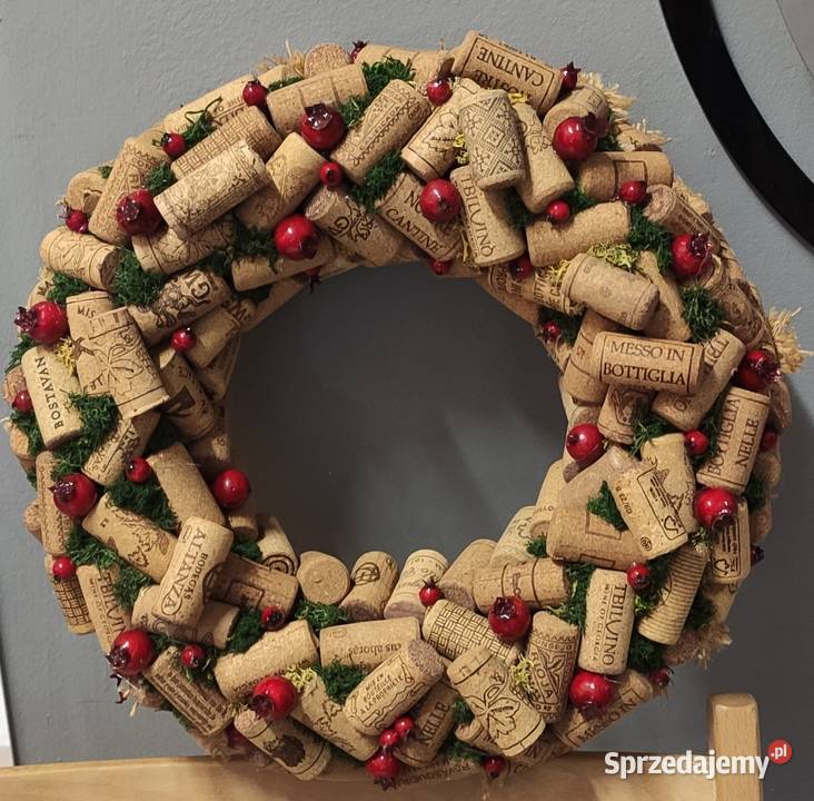 Wianek z naturalnych korków winie Warszawa