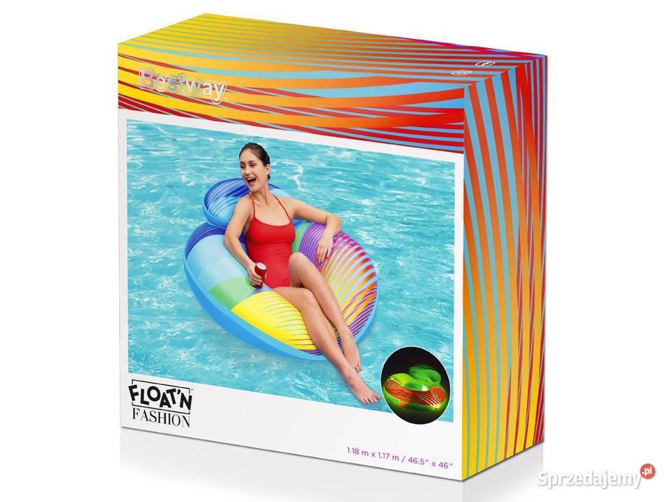 Bestway Neonowy Fotel dmuchany LED 118x117 43252 Kielce
