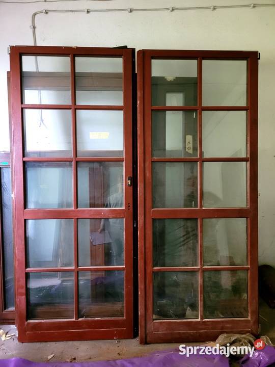 okno drzwi drewniane balkonowe 196x232 Drzwi balkonowe i tarasowe opolskie Turawa