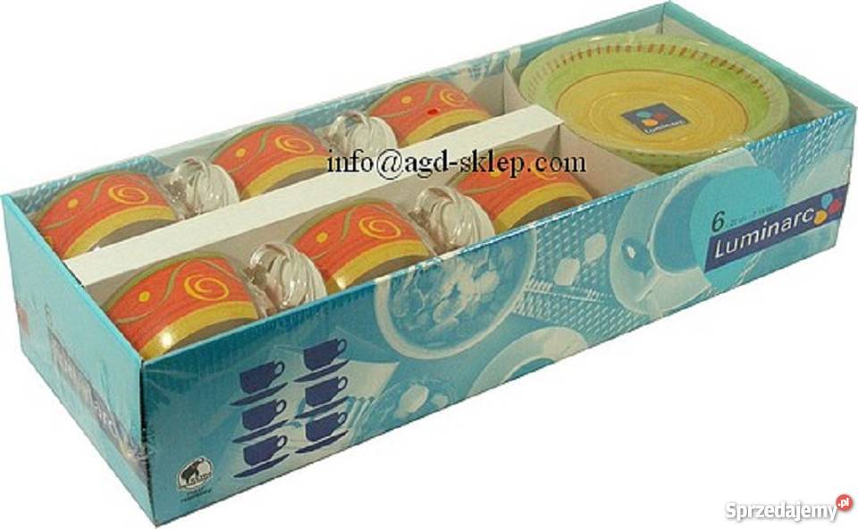 Luminarc Filiżanki spodki Pueblo Coral 220ml Kołobrzeg