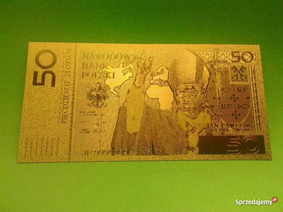 ZŁOTY BANKNOT DOLLAR 1 2 5 10 20 50 100 24 Karat Sosnowiec