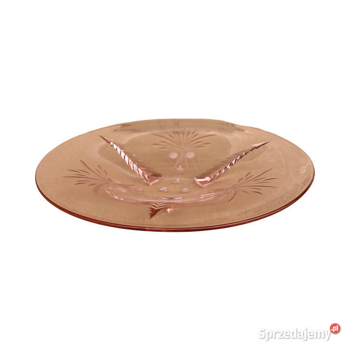 Łososiowa patera art deco Brzozówka Huta Niemen