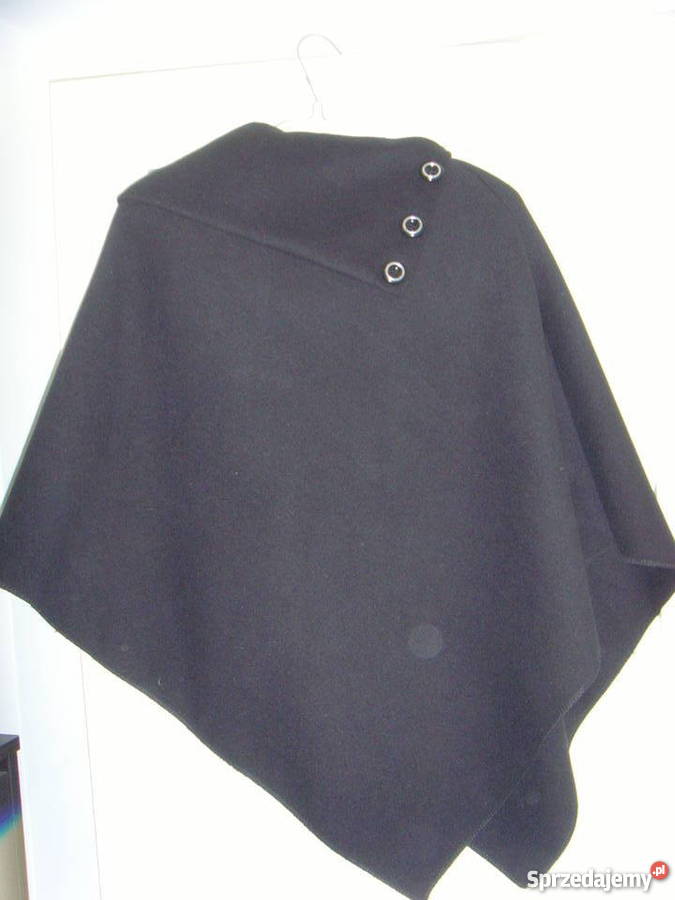 Czarne poncho rozmiar uniwersalny sprzedam