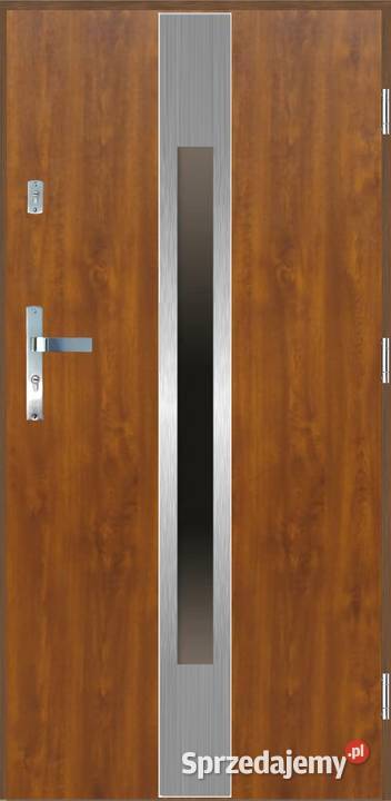 Drzwi wejściowe do domu GI28 INOX Złoty Dąb 90 Ciemniewo sprzedam