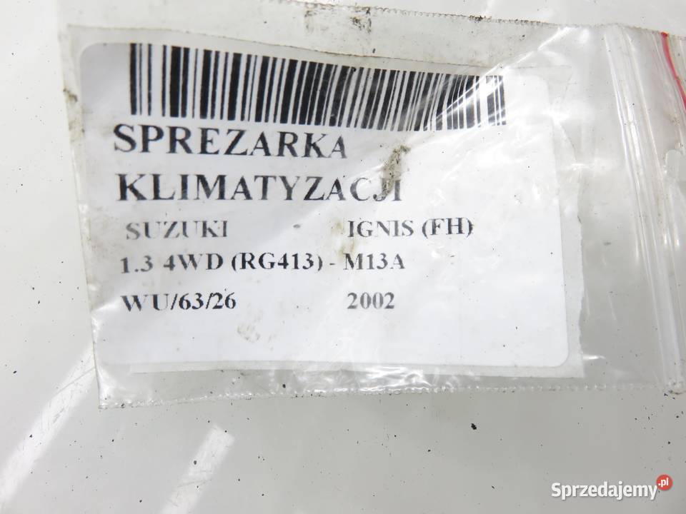 KOMPRESOR KLIMATYZACJI SUZUKI IGNIS 13 osobowe sprzedam