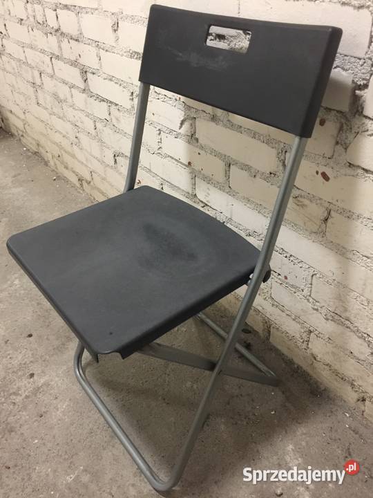 KRZESŁO Składane IKEA GUNDE Czarne 00217797 dolnośląskie Wrocław