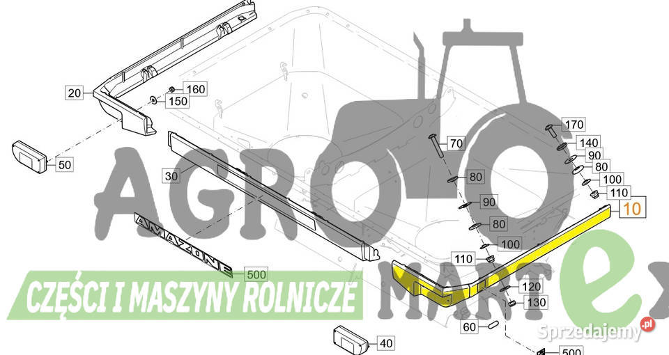 939184 OSŁONA LAMPY RH AMAZONE
