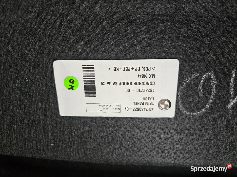 BMW G20 G21 tapicerka klapy bagażnika 1828710 Besko