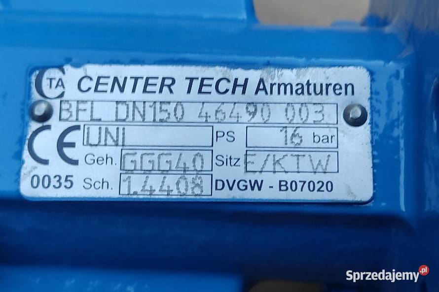 Przepustnica zwrotna zawór motylkowy PN 16 Nowy Tomyśl