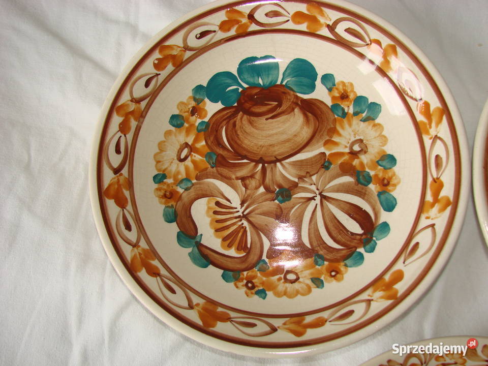 Włocławek fajansowy talerz PRL Pruszcz Gdański