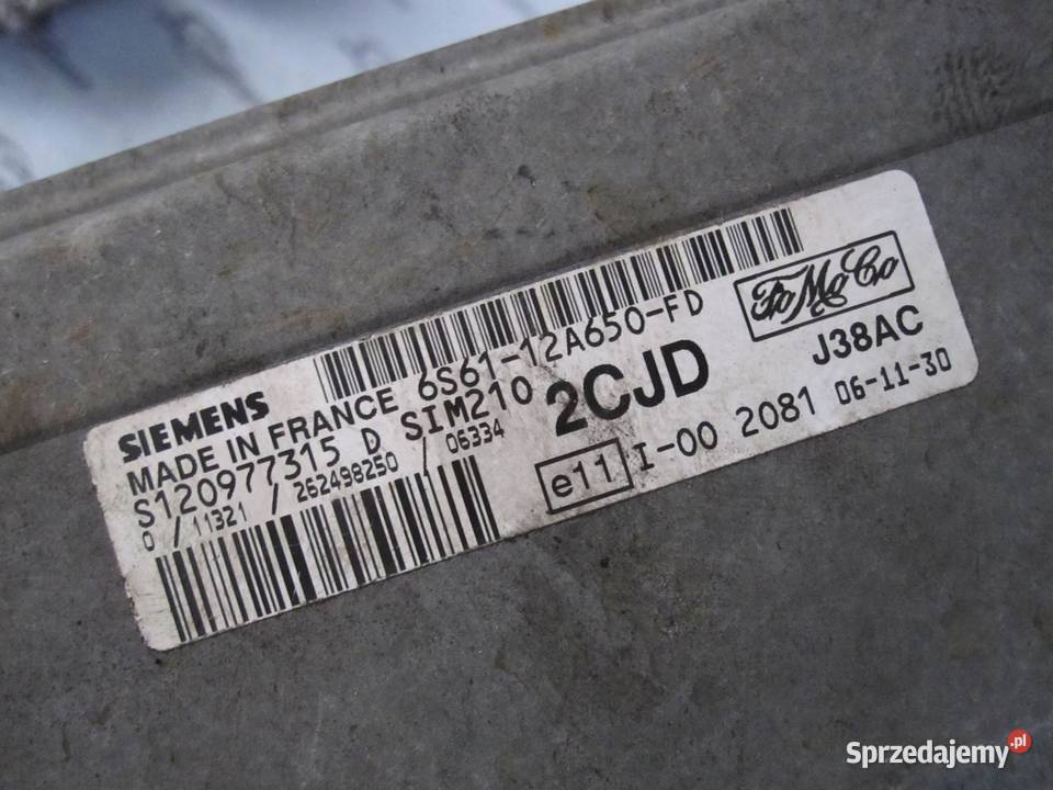 FORD FIESTA MK5 125 16V komputer sterownik sprzedam