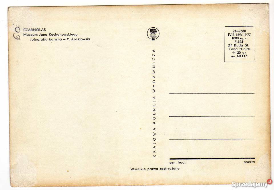 CZARNOLAS POCZTÓWKA BARWNA Krynki