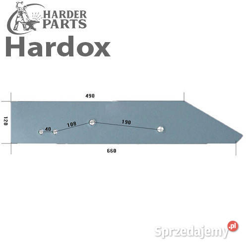 Płoza długa HARDOX 93636L części do pługa podlaskie