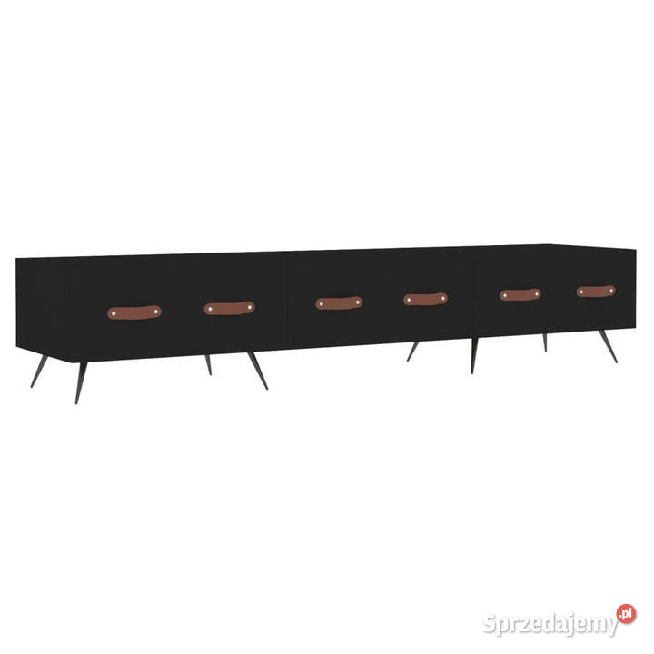 Szafka pod TV czarna 150x36x30 materiał Warszawa