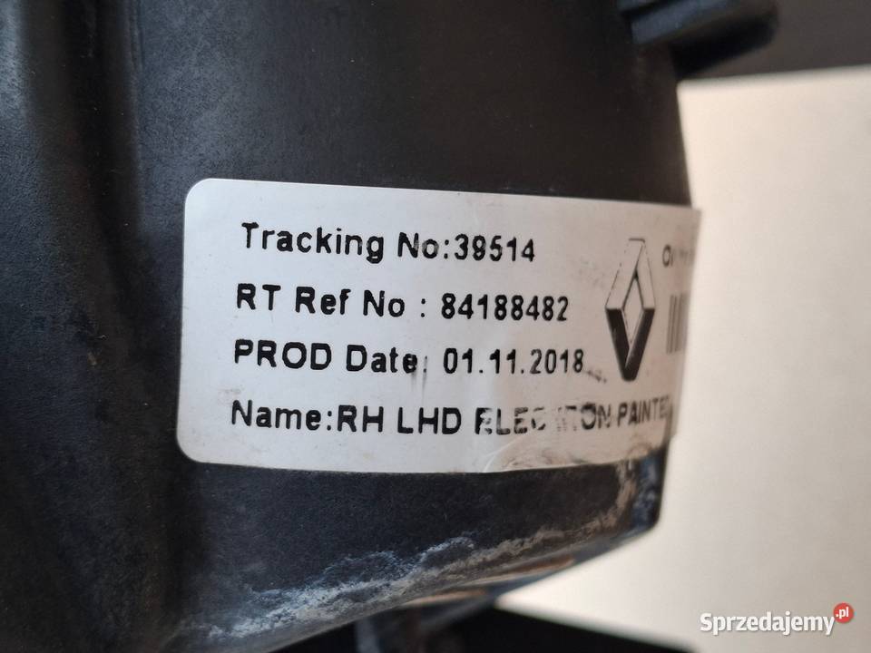 RENAULT GAMA T RANGE LUSTERKO LUSTRO PRAWE Bieleń