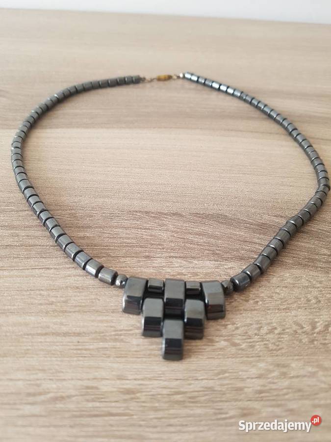 Korale naszyjnik w kolorze stalowym szarym Nowy Sącz sprzedam