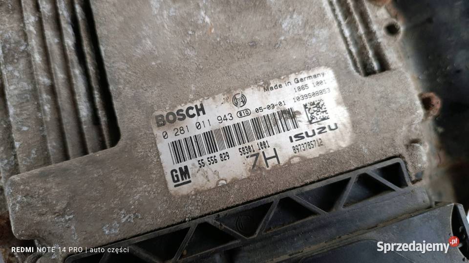 STEROWNIK SILNIKA OPEL ASTRA H 0281011943 Silniki i osprzęt śląskie Gliwice sprzedam