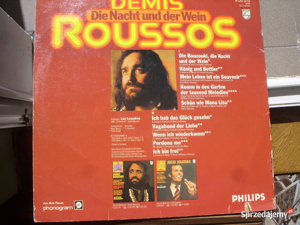 Pop LP DEMIS ROUSSOSDIE NACH UND 1976 Wołów