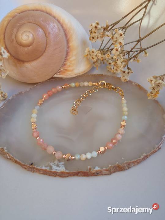 Bransoletka amazonit kamień słoneczny i hematyt Czerwionka-Leszczyny