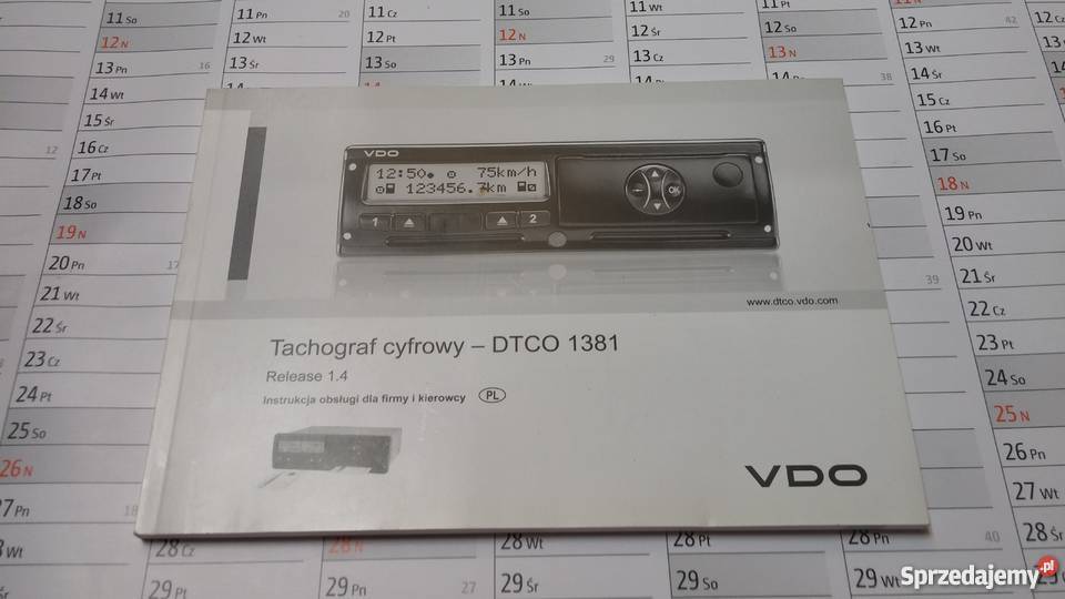 Instrukcja obsługi Tachograf cyfrowy DTCO 1381