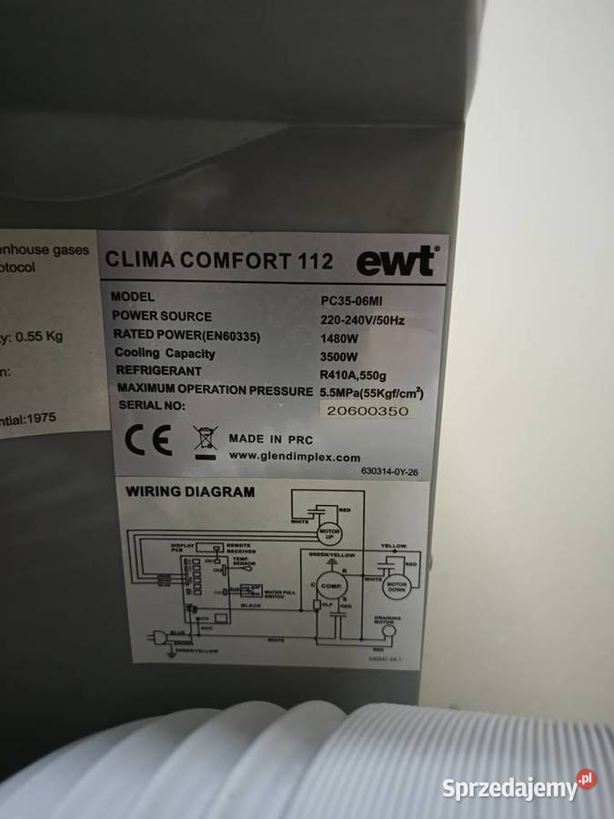 Klimatyzator EWT Clima Comfoft 112 lubelskie Hrubieszów sprzedam