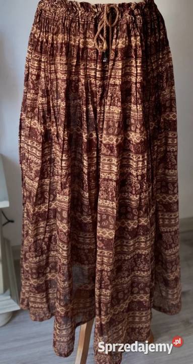 Przewiewna letnia spódnica indyjska marszczona Inny wzór Lublin