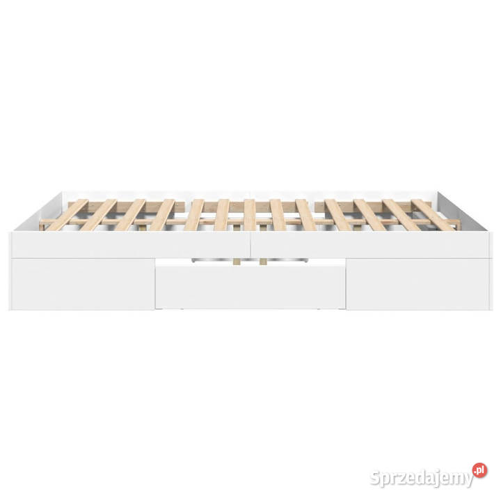 Rama łóżka biała materiał drewnopochodny 135x190 Łóżka Warszawa